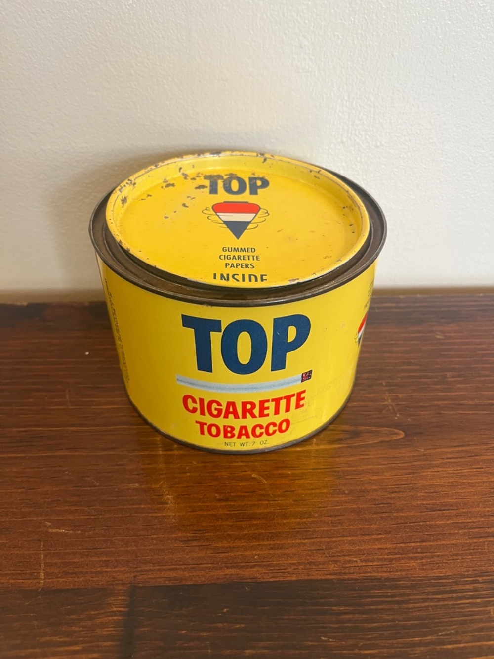 TOP Yellow Cigarette Tobacco Tin